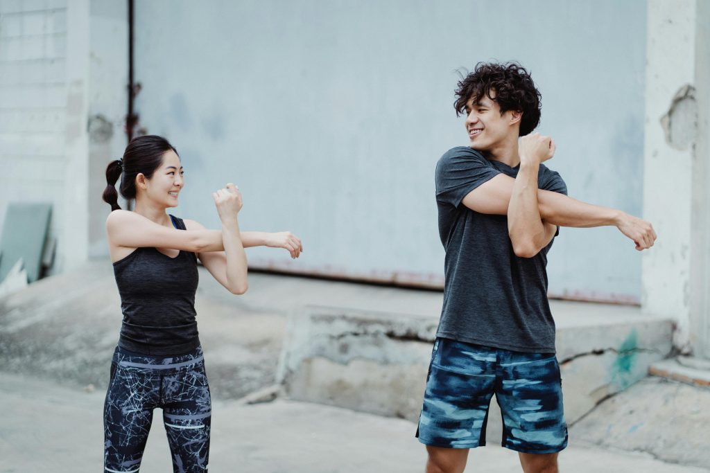 Japanese walking interval training outdoors